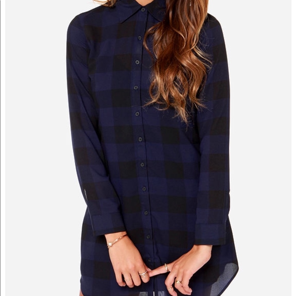 BB Dakota Keenan Plaid Shift Dress
